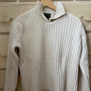 Ralph Lauren off white cable knit sweater